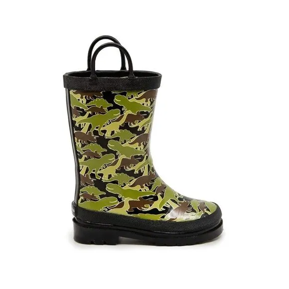 London Fog Boys Rain Boots size 5 Rubber NEW # bag 3-BBB