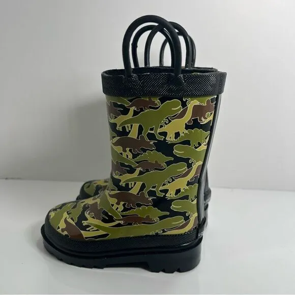 London Fog Boys Rain Boots size 5 Rubber NEW # bag 3-BBB
