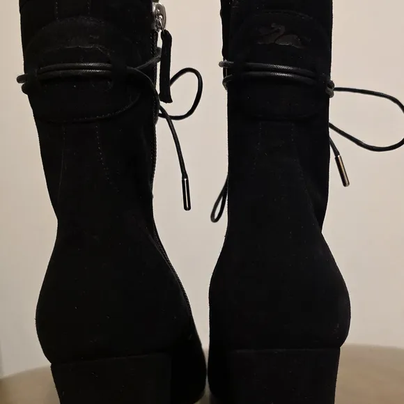 Longcamp  Block Heel Blak Suede Size 37 740$ New