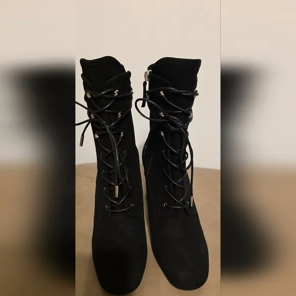 Longcamp  Block Heel Blak Suede Size 37 740$ New
