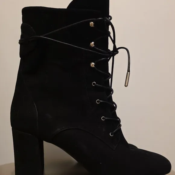 Longcamp  Block Heel Blak Suede Size 37 740$ New