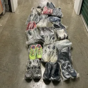 Lot 20 Pairs Of Shoes Bulk Wholesale Reseller Birkenstock Cleats Jordan Asics