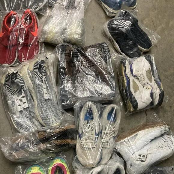 Lot 20 Pairs Of Shoes Bulk Wholesale Reseller Birkenstock Cleats Jordan Asics