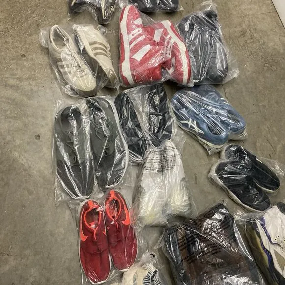 Lot 20 Pairs Of Shoes Bulk Wholesale Reseller Birkenstock Cleats Jordan Asics
