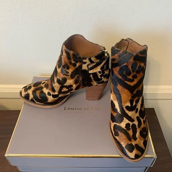 Louise et cie thisbee genuine calf hair upper leather lining bootie size 7