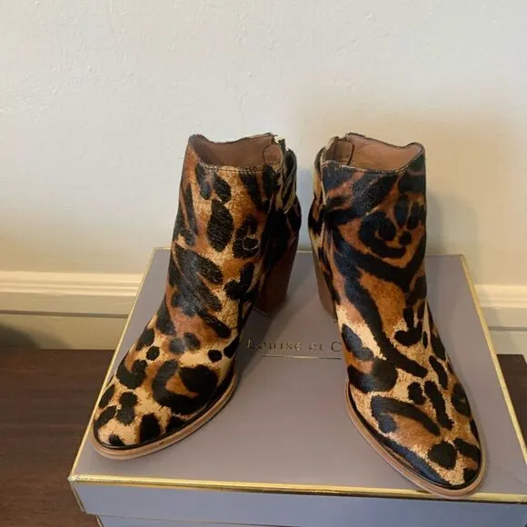 Louise et cie thisbee genuine calf hair upper leather lining bootie size 7