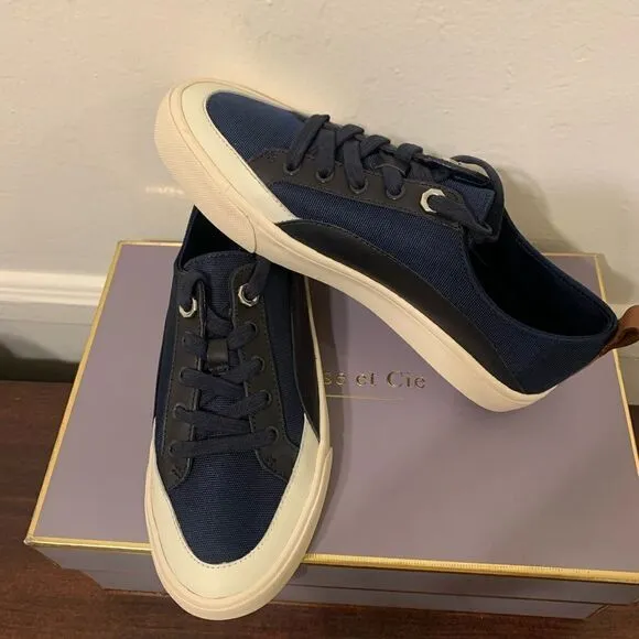 Louise et Cie canvas leather sneaker size 7 black