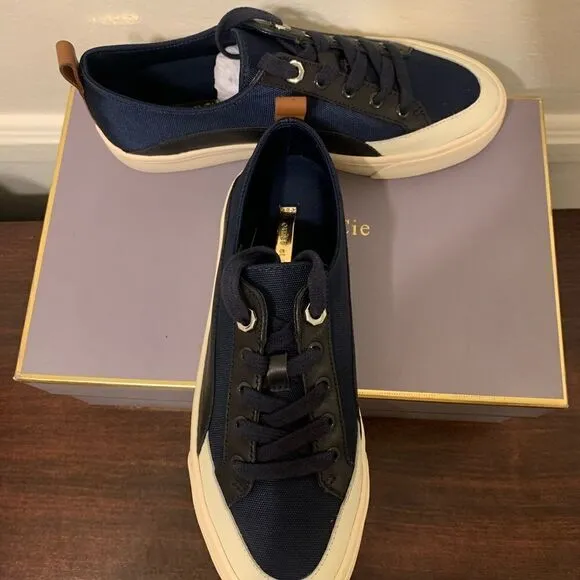 Louise et Cie canvas leather sneaker size 7 black