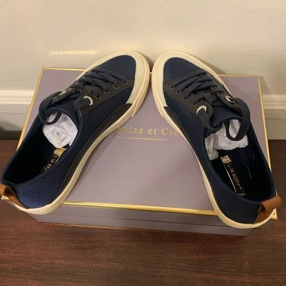Louise et Cie canvas leather sneaker size 7 black