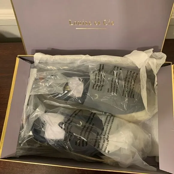 Louise et Cie canvas leather sneaker size 7 black