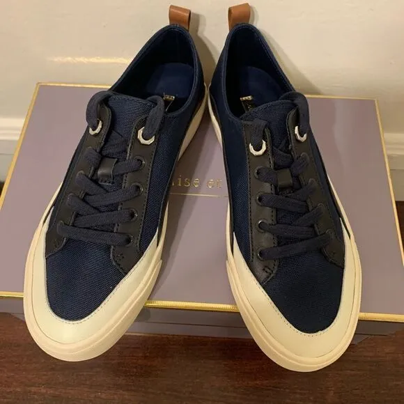 Louise et Cie canvas leather sneaker size 7 black