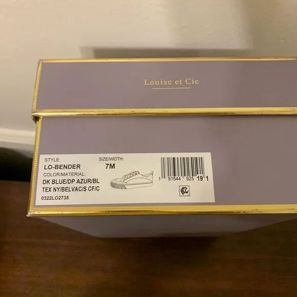 Louise et Cie canvas leather sneaker size 7 black