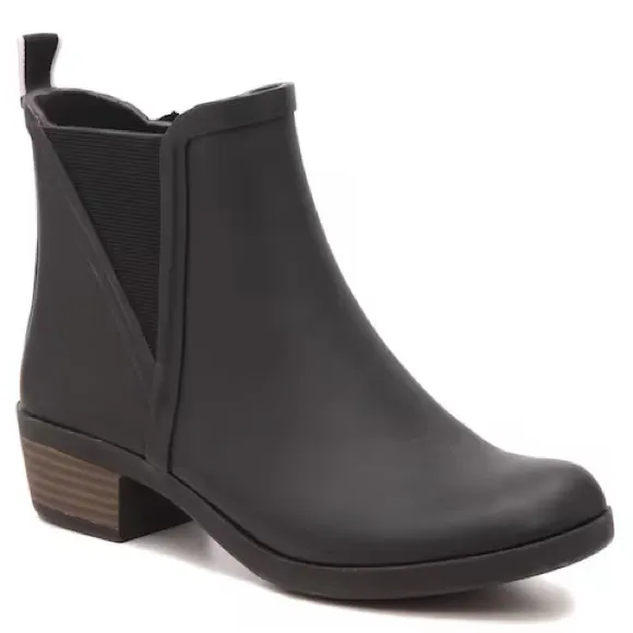 LUCKY BRAND BUNITA RUBBER RAIN BOOTS BLACK NEW IN BOX