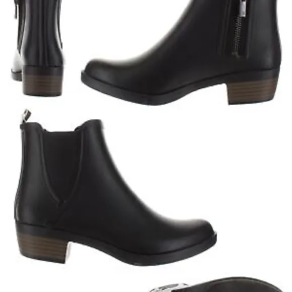 LUCKY BRAND BUNITA RUBBER RAIN BOOTS BLACK NEW IN BOX