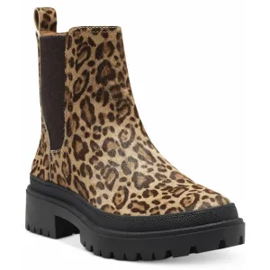 LUCKY BRAND LEOPARD PRINT SUEDE BLOCK HEEL BOOTS SIZE 8.5