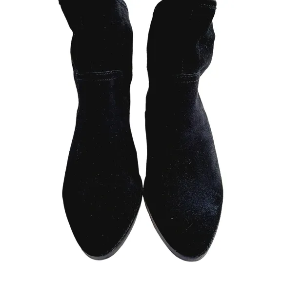 Lucky Brand Lollin Black Suede Ankle Bootie Boot Size 7.5 M Boho NWOB $120