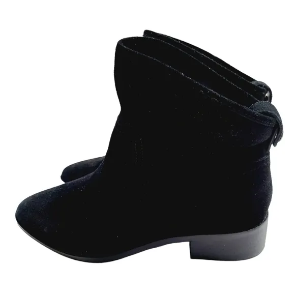 Lucky Brand Lollin Black Suede Ankle Bootie Boot Size 7.5 M Boho NWOB $120