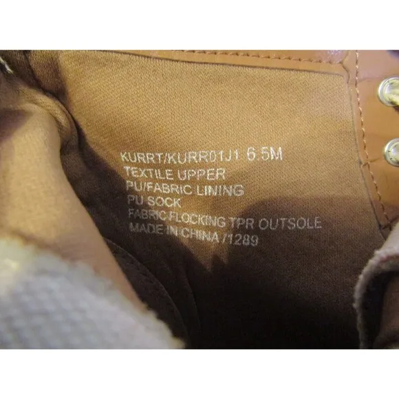 Madden Girl Kurrt Ankle Boots Sand Fab Canvas Lace Up Combat Shoes 6.5