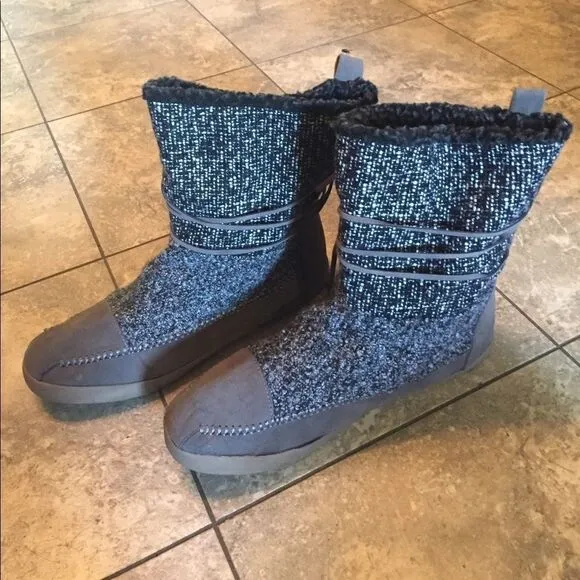 Madden Girl grey tweed boots sz 10