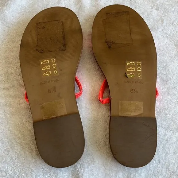 Madewell Bare Slide Slip On Paris Sandals Electric Pink Size 6.5