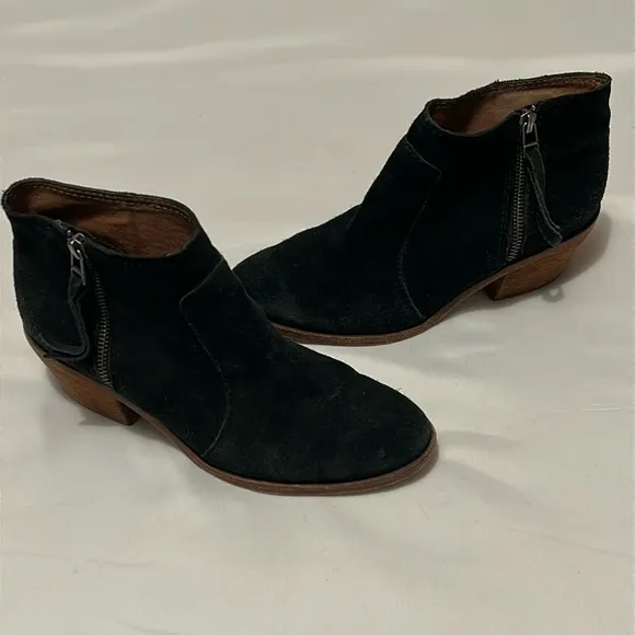Madewell Black Suede Ankle Boots