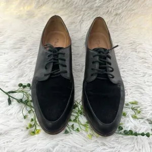 MADEWELL Black The Alex Oxford in Leather and Suede Lace up Shoes sz 8