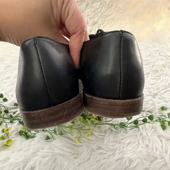 MADEWELL Black The Alex Oxford in Leather and Suede Lace up Shoes sz 8