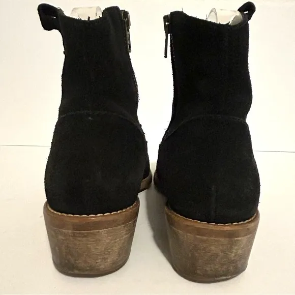 Madewell The Barnwood Boots 1937 genuine leather suede black ankle booties S 6