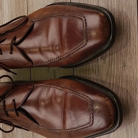 MAGNANNI‎ Dark Brown Leather Sz 9.5 M Lace Up Oxford Mens Dress Shoes
