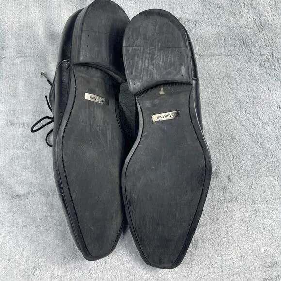 Magnanni Federico Cap Toe Oxford Mens Size 11.5 Black Leather Dress Shoes 12654