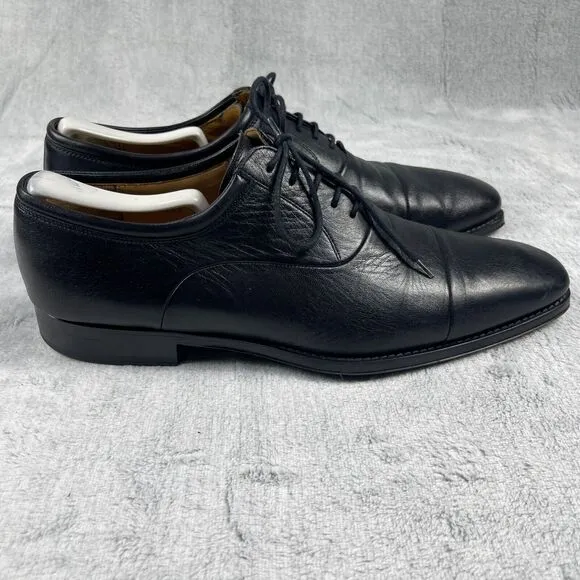 Magnanni Federico Cap Toe Oxford Mens Size 11.5 Black Leather Dress Shoes 12654
