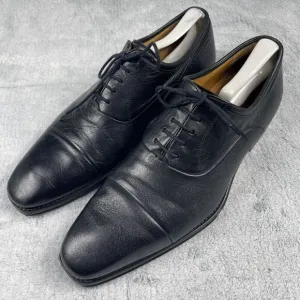 Magnanni Federico Cap Toe Oxford Mens Size 11.5 Black Leather Dress Shoes 12654