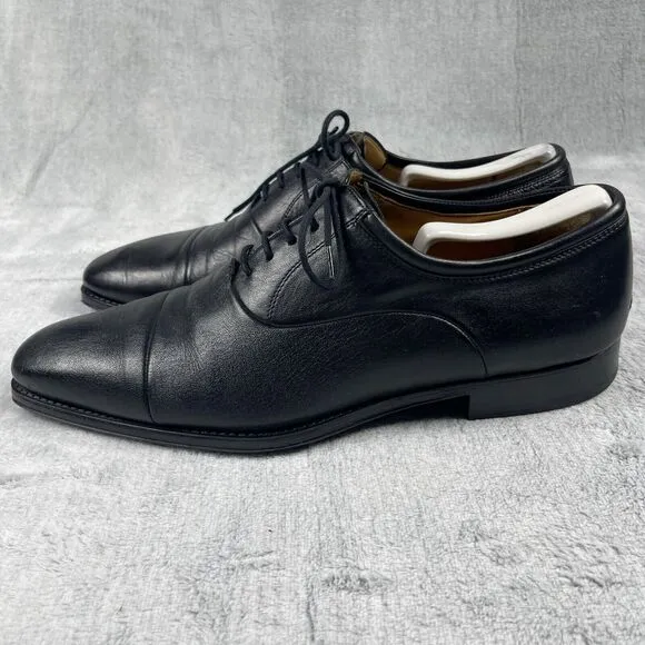 Magnanni Federico Cap Toe Oxford Mens Size 11.5 Black Leather Dress Shoes 12654