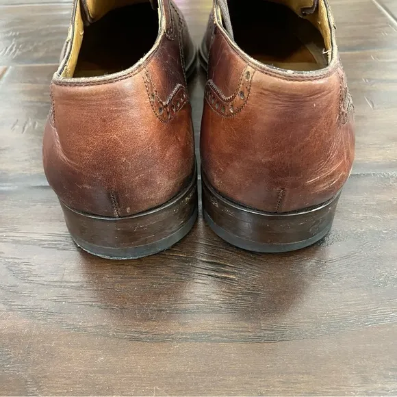 Magnanni Men's Brown Leather Lace Up Dress Shoes Made In Spain Size 12