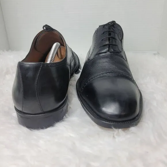 Magnanni Mens Oxford Dress Shoes Size 11   Black Leather Cap Toe Brogue
