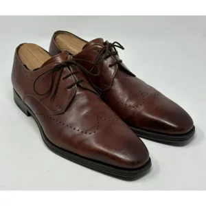 Magnanni Wingtip Oxfords Brown Men’s 10.5 Leather Dress Shoes Derby Brogue