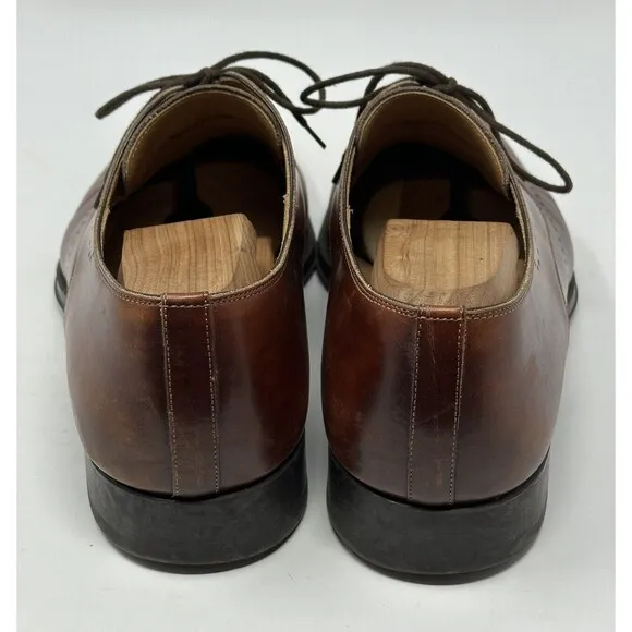 Magnanni Wingtip Oxfords Brown Men’s 10.5 Leather Dress Shoes Derby Brogue