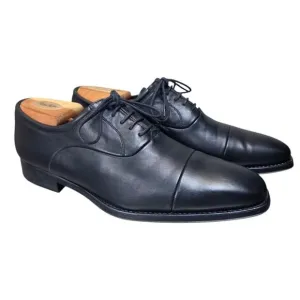 Magnannl Federico Mens Size 9D US Napa Black Leather Cap Toe Oxford Dress Shoes