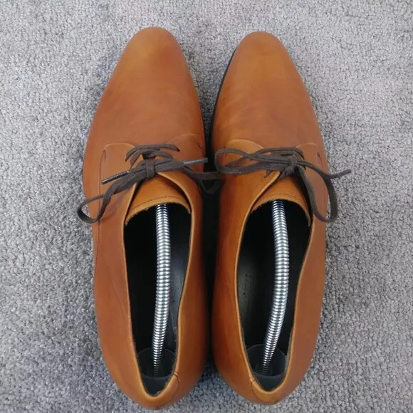 Maison Forte Mens Size 10.5 Dress Shoes Lace Up Brown Leather Oxford
