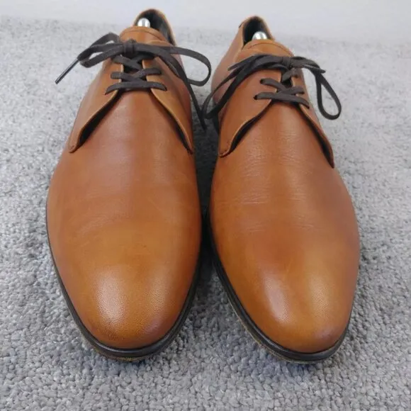 Maison Forte Mens Size 10.5 Dress Shoes Lace Up Brown Leather Oxford
