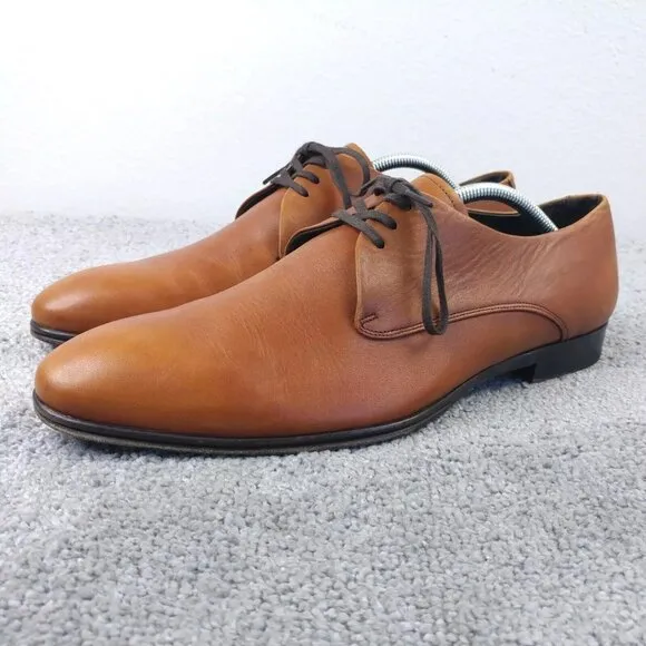 Maison Forte Mens Size 10.5 Dress Shoes Lace Up Brown Leather Oxford