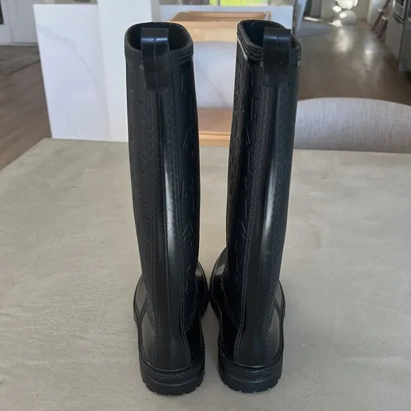 MARC BY MARC JACOBS Alphabet Rubber Rain Boots,‎ Black, Sz 36