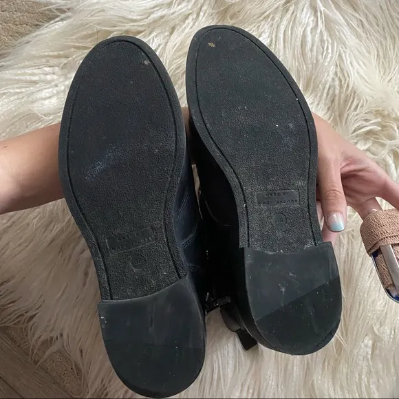 MARC BY MARC JACOBS black leather Montague boots