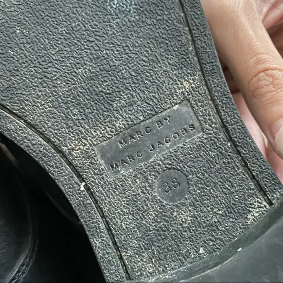 MARC BY MARC JACOBS black leather Montague boots