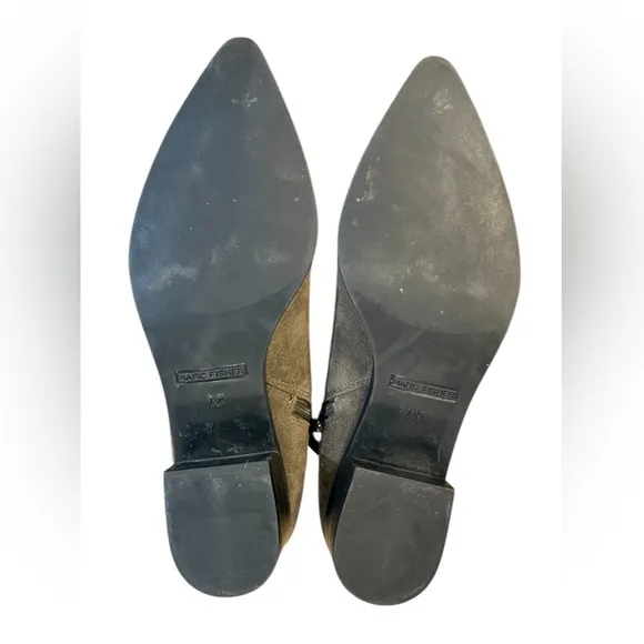 Marc Fisher Ireene Grey Suede Pointed Toe Ankle Boots - Women's 7.5 Medium