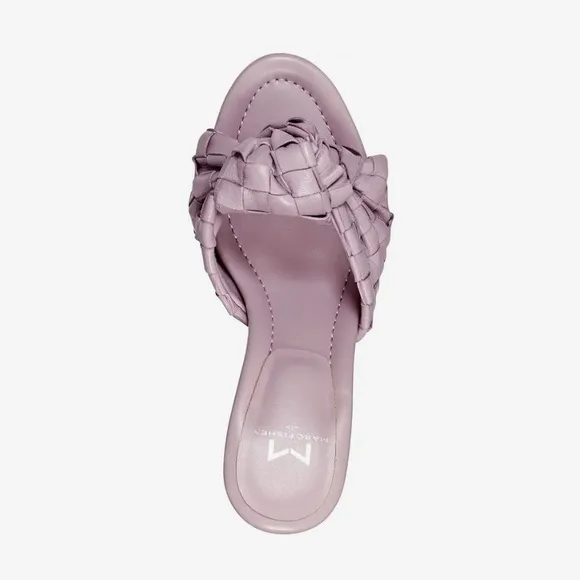 Marc Fisher LTD Janna Woven Knot Mule Sandals, Light Purple, Size 11 New in Box