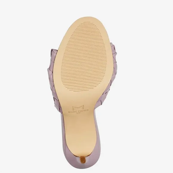 Marc Fisher LTD Janna Woven Knot Mule Sandals, Light Purple, Size 11 New in Box