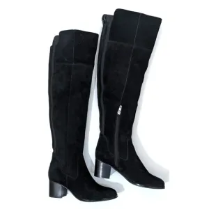 𝅺marc Fisher Over The Knee Black Suede Heel Boots 6.5