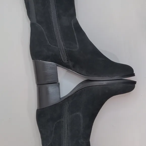 𝅺marc Fisher Over The Knee Black Suede Heel Boots 6.5