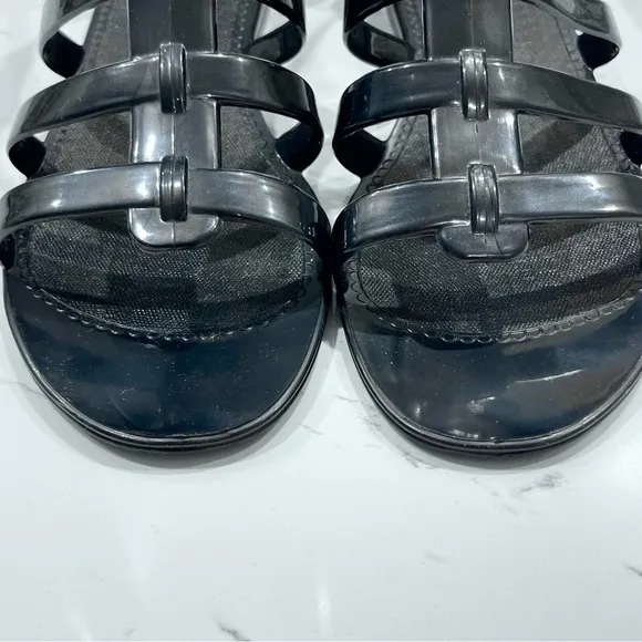 MARC JACOBS | Rubber Gladiator Jelly Sandals in Black | Size 7 | IT 37